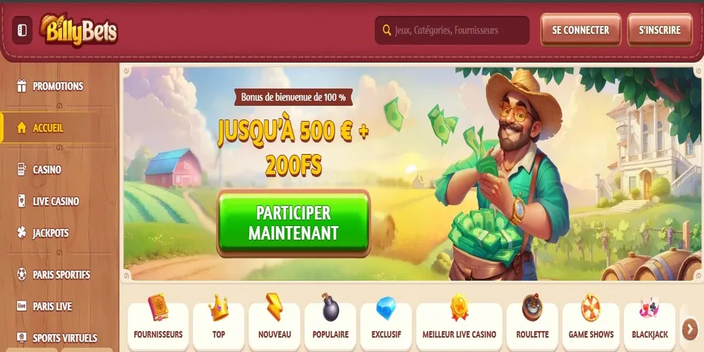 BillyBets Casino en Suisse